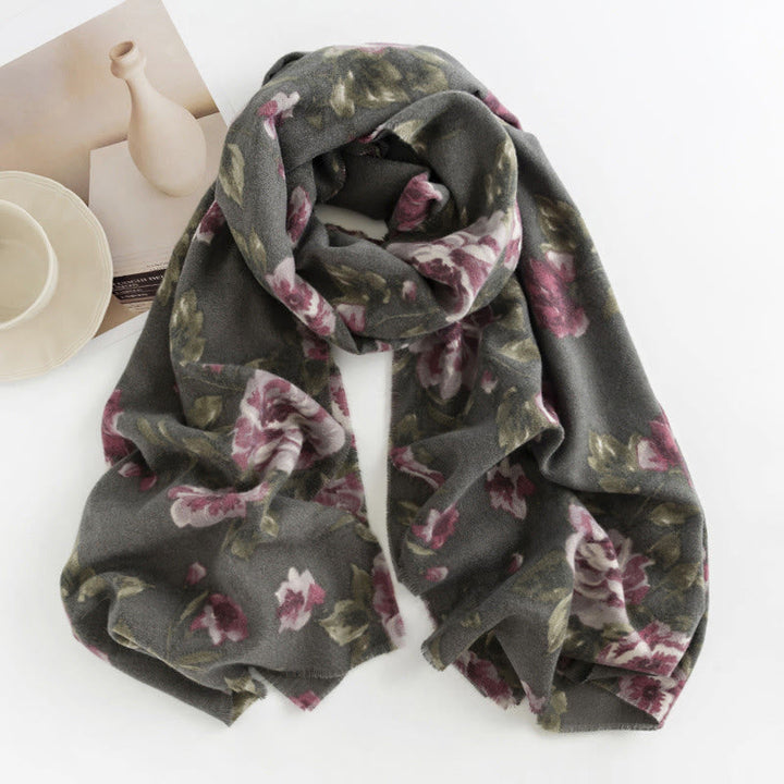 BWOOOH Tibetan Rose Flower Garden Shawl Fall Winter Cozy 