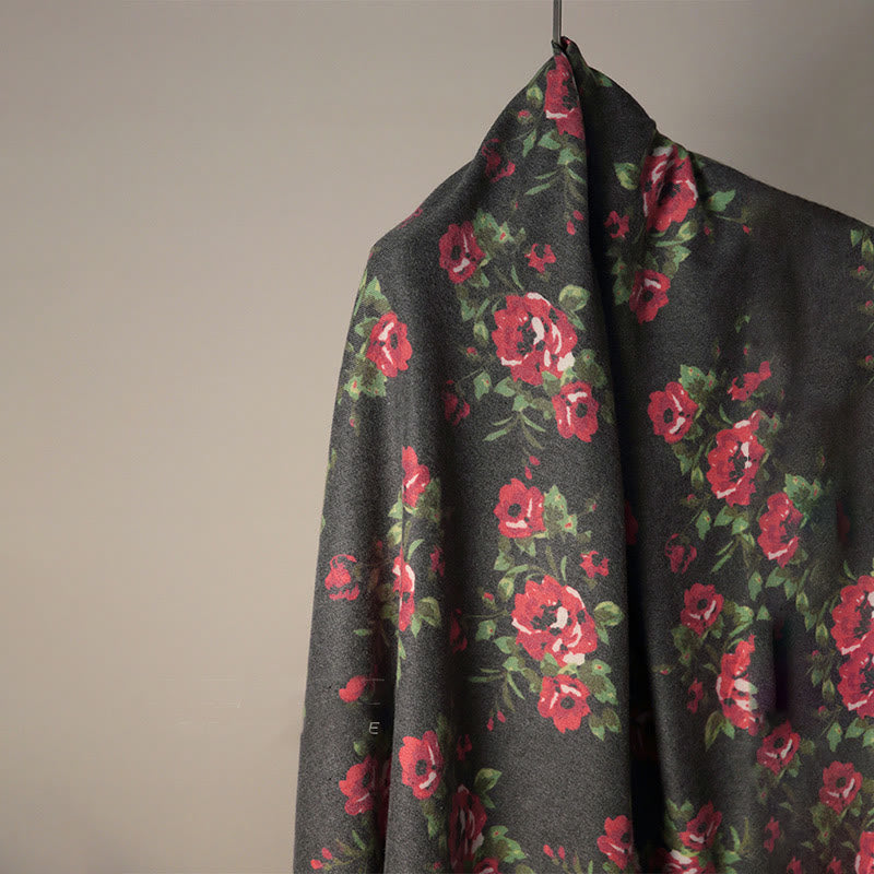 BWOOOH Tibetan Rose Flower Garden Shawl Fall Winter Cozy 