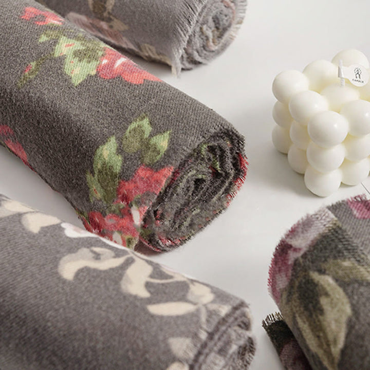 BWOOOH Tibetan Rose Flower Garden Shawl Fall Winter Cozy 