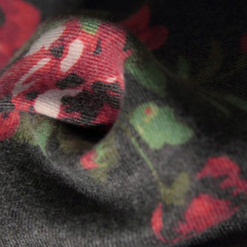 BWOOOH Tibetan Rose Flower Garden Shawl Fall Winter Cozy 