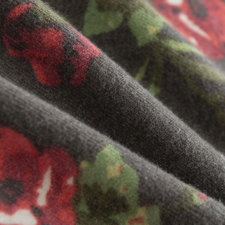 BWOOOH Tibetan Rose Flower Garden Shawl Fall Winter Cozy 
