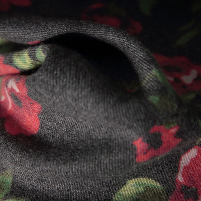 BWOOOH Tibetan Rose Flower Garden Shawl Fall Winter Cozy 