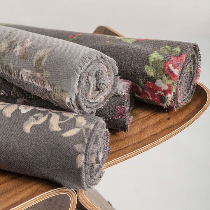 BWOOOH Tibetan Rose Flower Garden Shawl Fall Winter Cozy 