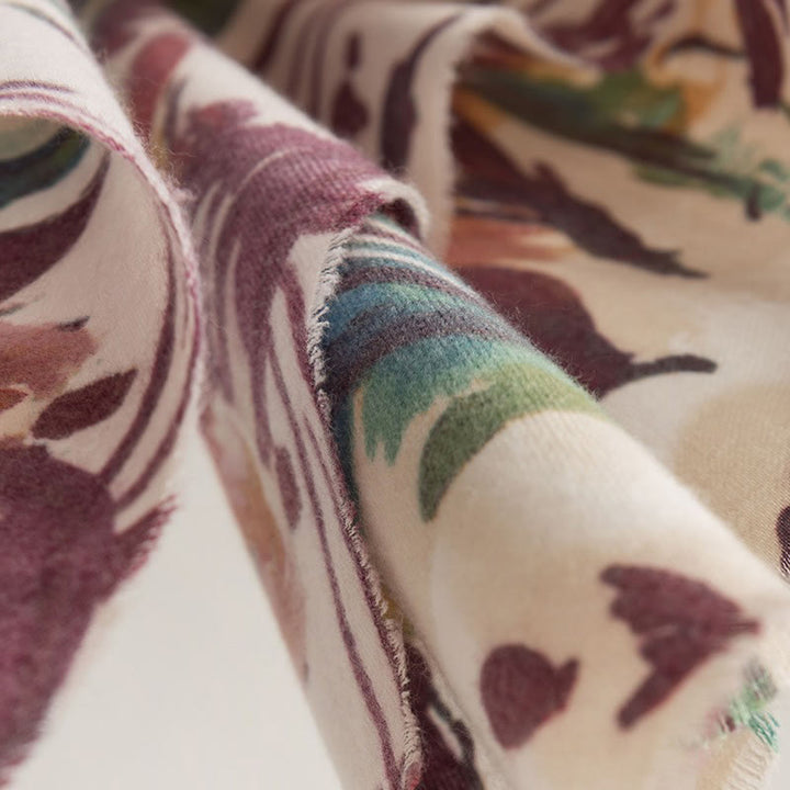 BWOOOH Tibetan Sweet Colorful Flower Print Shawl Fall Win