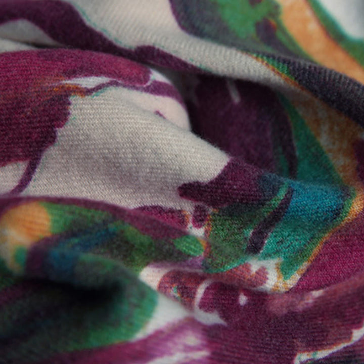 BWOOOH Tibetan Sweet Colorful Flower Print Shawl Fall Win