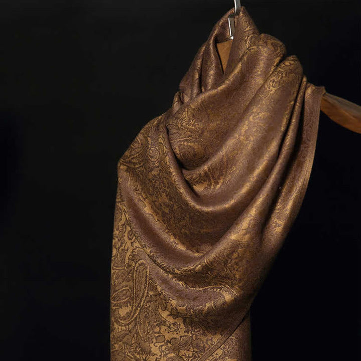 BWOOOH Tibetan Cashew Jacquard Tassels Shawl Spring Fall 