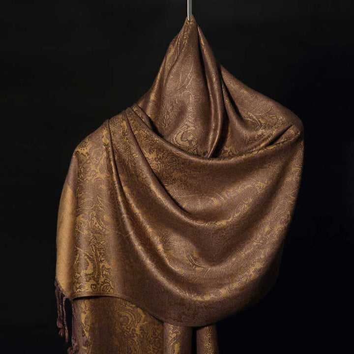 BWOOOH Tibetan Cashew Jacquard Tassels Shawl Spring Fall 