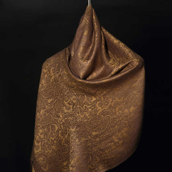 BWOOOH Tibetan Cashew Jacquard Tassels Shawl Spring Fall 