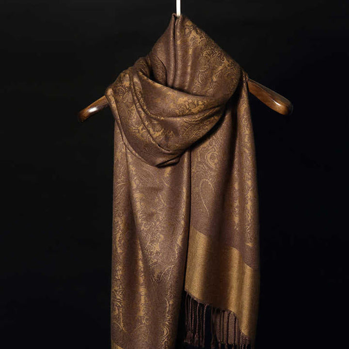 BWOOOH Tibetan Cashew Jacquard Tassels Shawl Spring Fall 