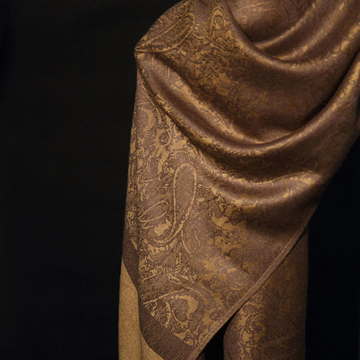 BWOOOH Tibetan Cashew Jacquard Tassels Shawl Spring Fall 