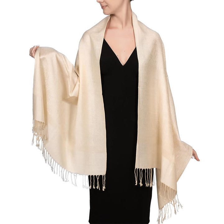 BWOOOH Tibetan Cashew Jacquard Tassels Shawl Spring Fall 