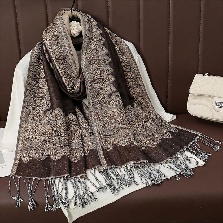 BWOOOH Tibetan Cashew Jacquard Colorful Flower Print Tass