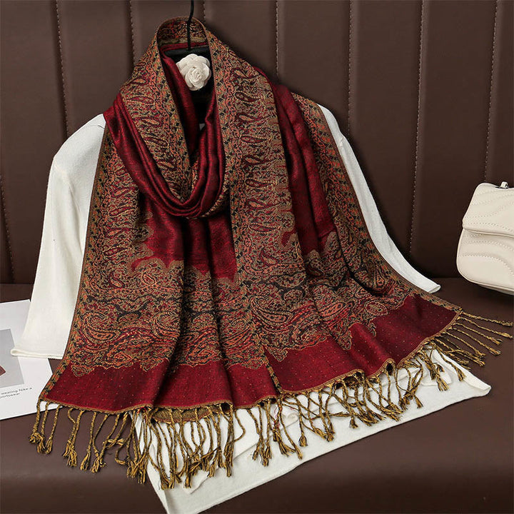BWOOOH Tibetan Cashew Jacquard Colorful Flower Print Tass