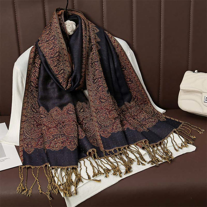 BWOOOH Tibetan Cashew Jacquard Colorful Flower Print Tass