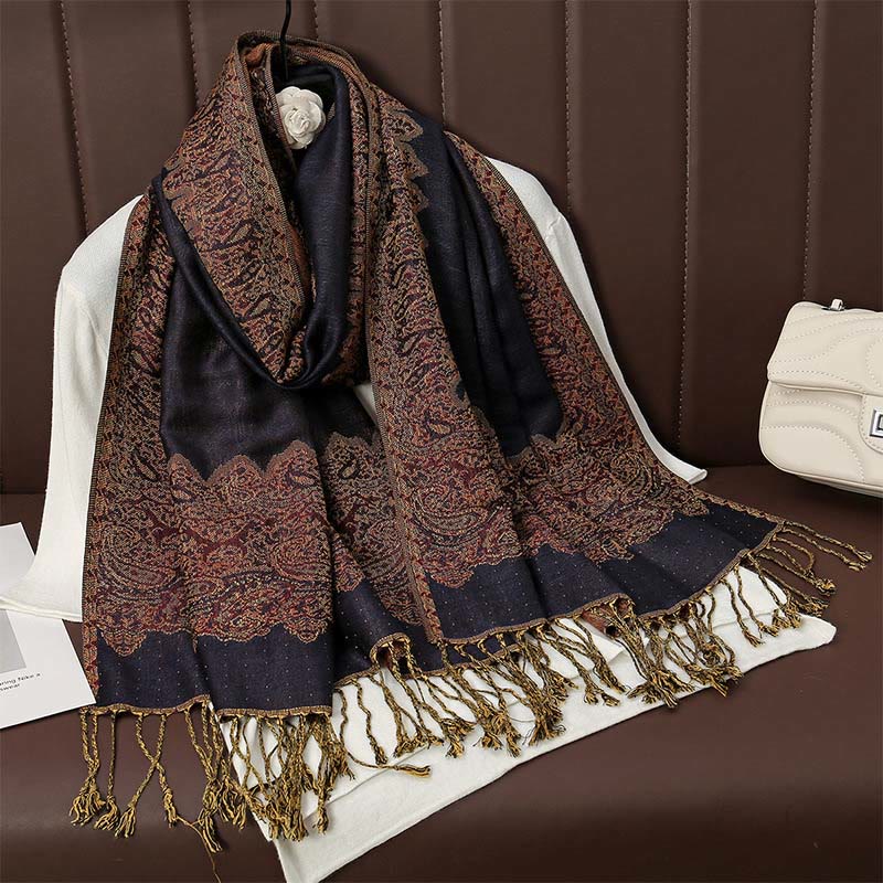 BWOOOH Tibetan Cashew Jacquard Colorful Flower Print Tass