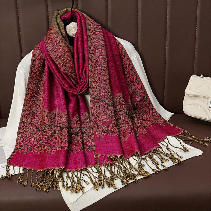 BWOOOH Tibetan Cashew Jacquard Colorful Flower Print Tass