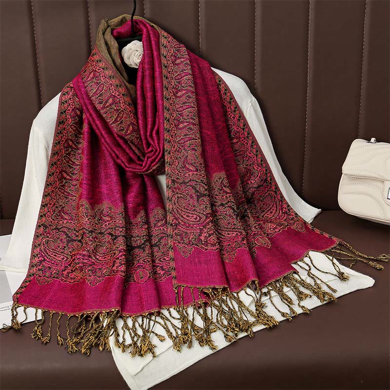 BWOOOH Tibetan Cashew Jacquard Colorful Flower Print Tass