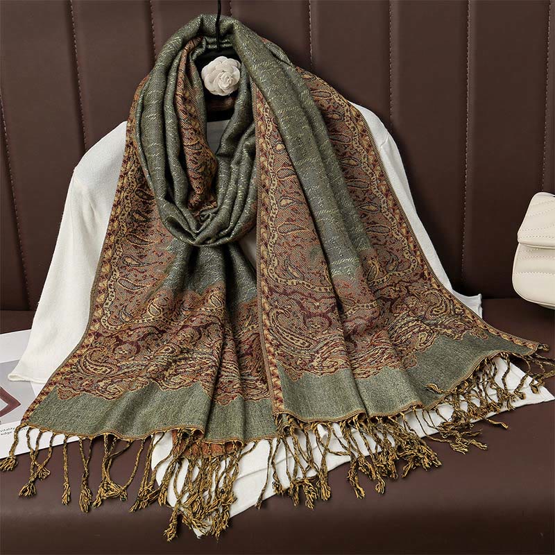 BWOOOH Tibetan Cashew Jacquard Colorful Flower Print Tass