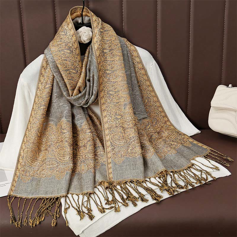 BWOOOH Tibetan Cashew Jacquard Colorful Flower Print Tass