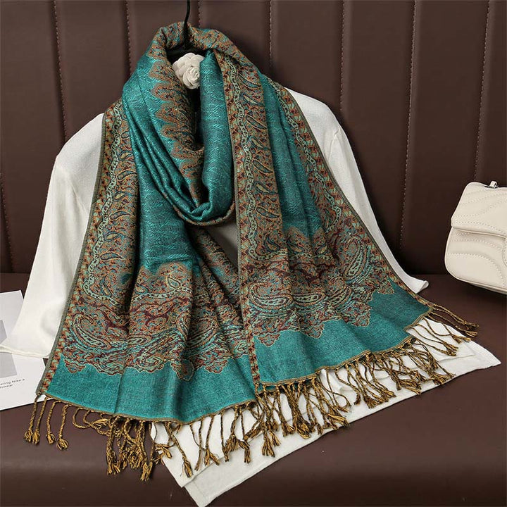 BWOOOH Tibetan Cashew Jacquard Colorful Flower Print Tass