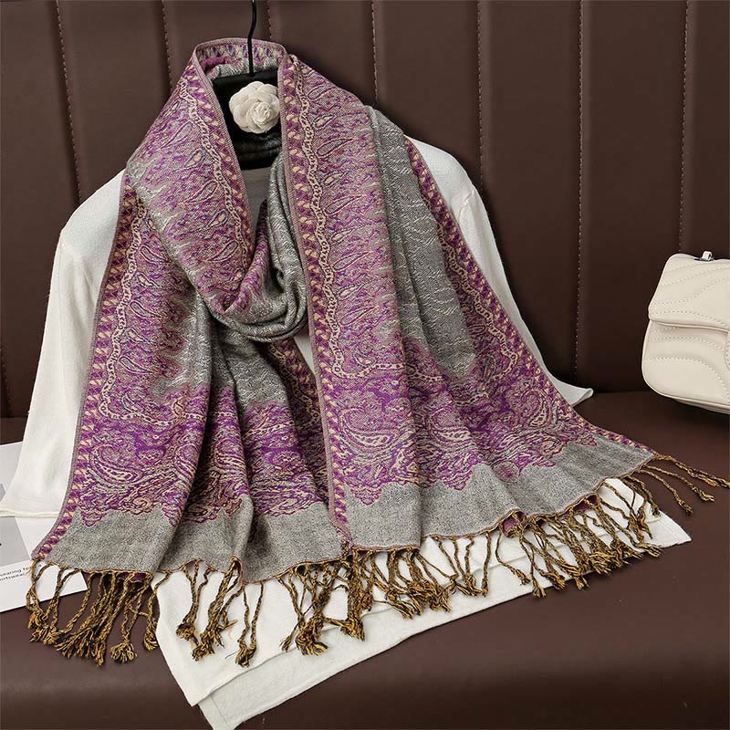 BWOOOH Tibetan Cashew Jacquard Colorful Flower Print Tass