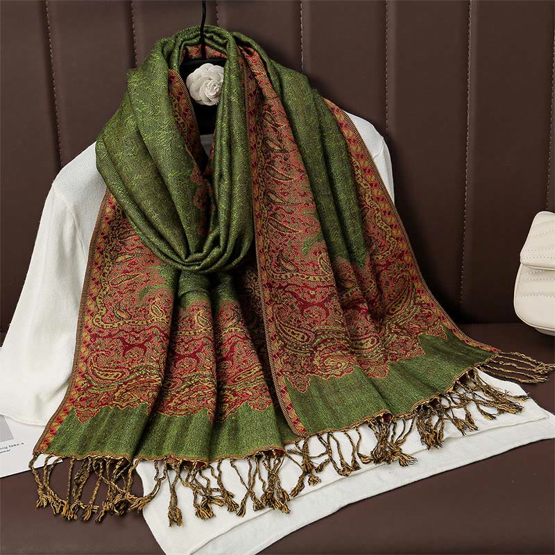 BWOOOH Tibetan Cashew Jacquard Colorful Flower Print Tass