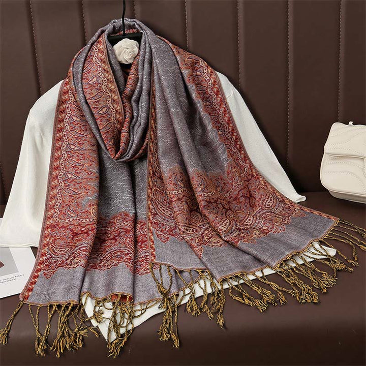 BWOOOH Tibetan Cashew Jacquard Colorful Flower Print Tass