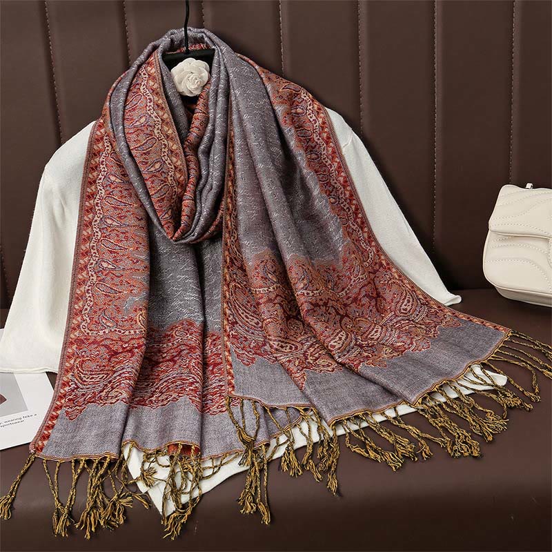 BWOOOH Tibetan Cashew Jacquard Colorful Flower Print Tass