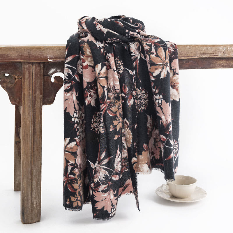 BWOOOH Tibetan Blooming Chrysanthemum Rose Flower Print S