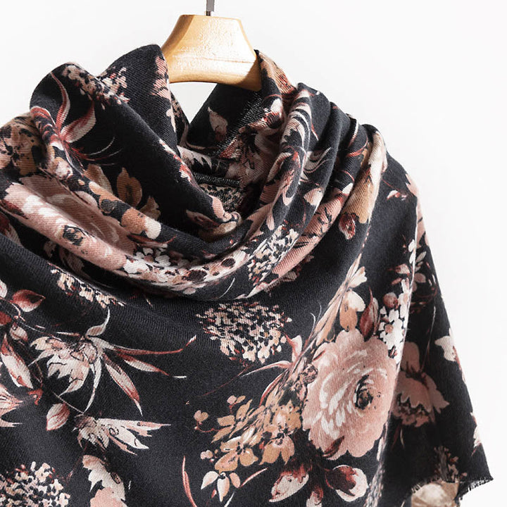 BWOOOH Tibetan Blooming Chrysanthemum Rose Flower Print S