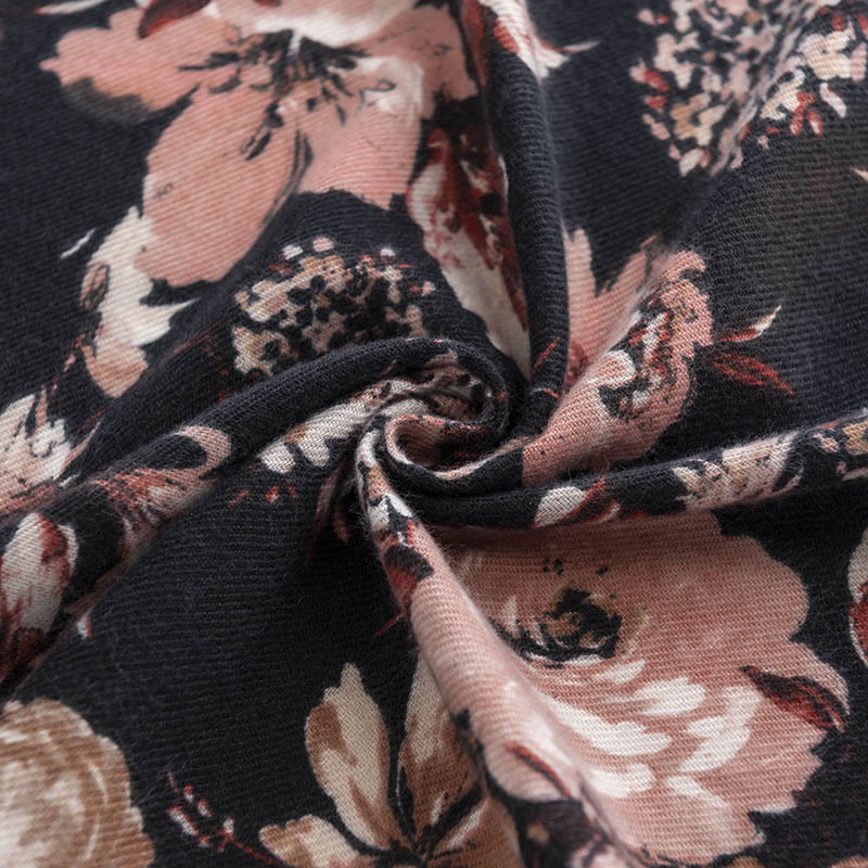 BWOOOH Tibetan Blooming Chrysanthemum Rose Flower Print S