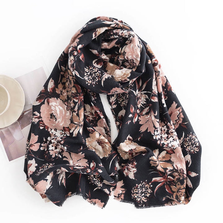 BWOOOH Tibetan Blooming Chrysanthemum Rose Flower Print S
