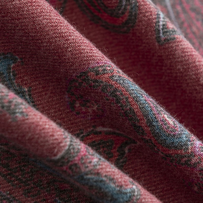 BWOOOH Tibetan Paisley Prints Shawl Fall Winter Soft Warm