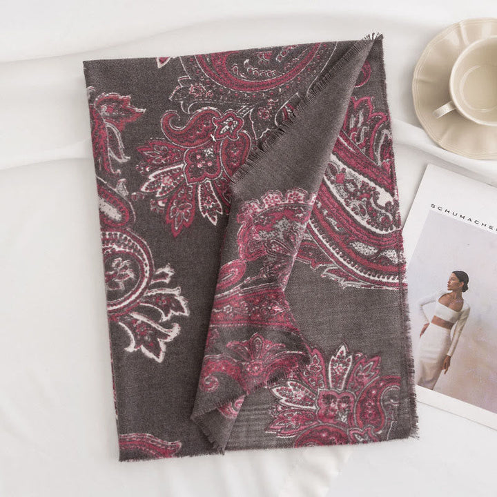 BWOOOH Tibetan Paisley Prints Shawl Fall Winter Soft Warm