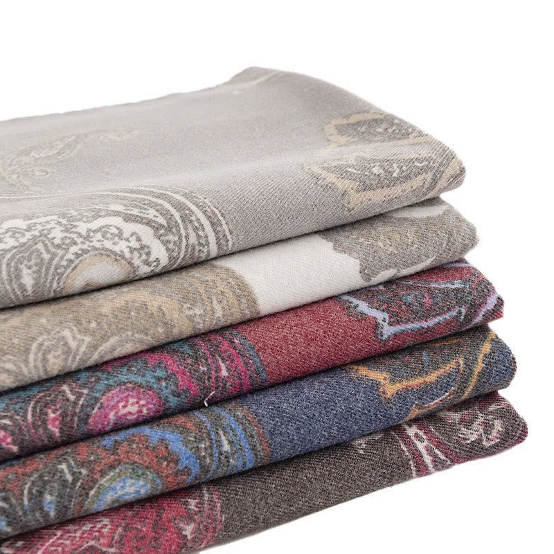 BWOOOH Tibetan Paisley Prints Shawl Fall Winter Soft Warm