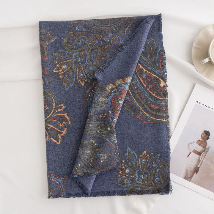 BWOOOH Tibetan Paisley Prints Shawl Fall Winter Soft Warm