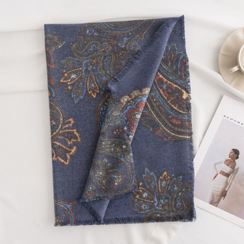 BWOOOH Tibetan Paisley Prints Shawl Fall Winter Soft Warm