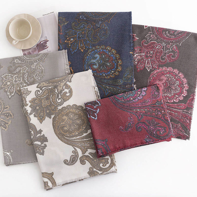 BWOOOH Tibetan Paisley Prints Shawl Fall Winter Soft Warm