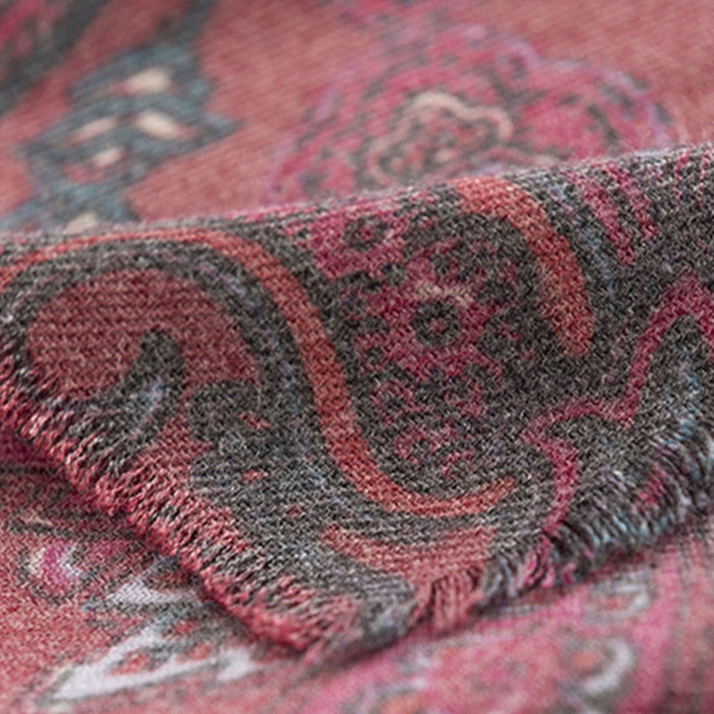 BWOOOH Tibetan Paisley Prints Shawl Fall Winter Soft Warm