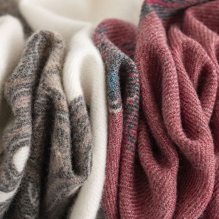 BWOOOH Tibetan Paisley Prints Shawl Fall Winter Soft Warm