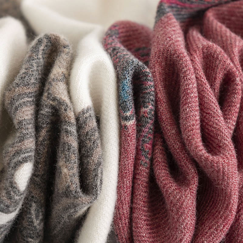 BWOOOH Tibetan Paisley Prints Shawl Fall Winter Soft Warm