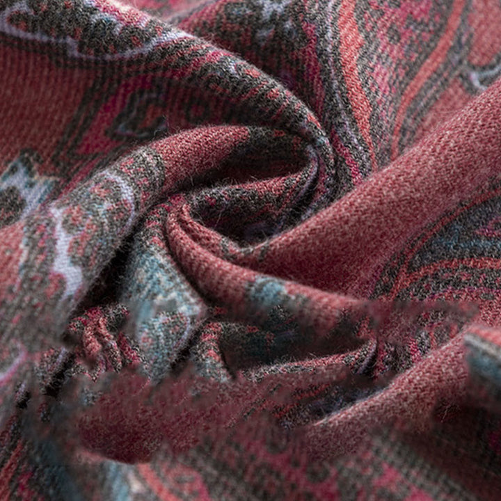 BWOOOH Tibetan Paisley Prints Shawl Fall Winter Soft Warm