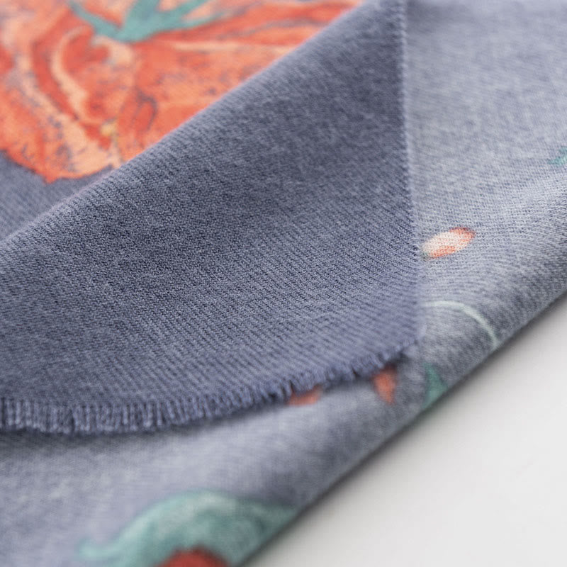 BWOOOH Tibetan Multiflora Rose Print Pattern Design Shawl