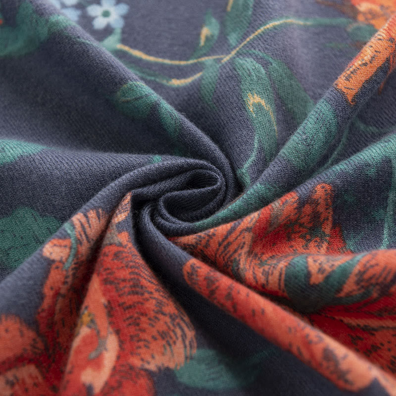BWOOOH Tibetan Multiflora Rose Print Pattern Design Shawl