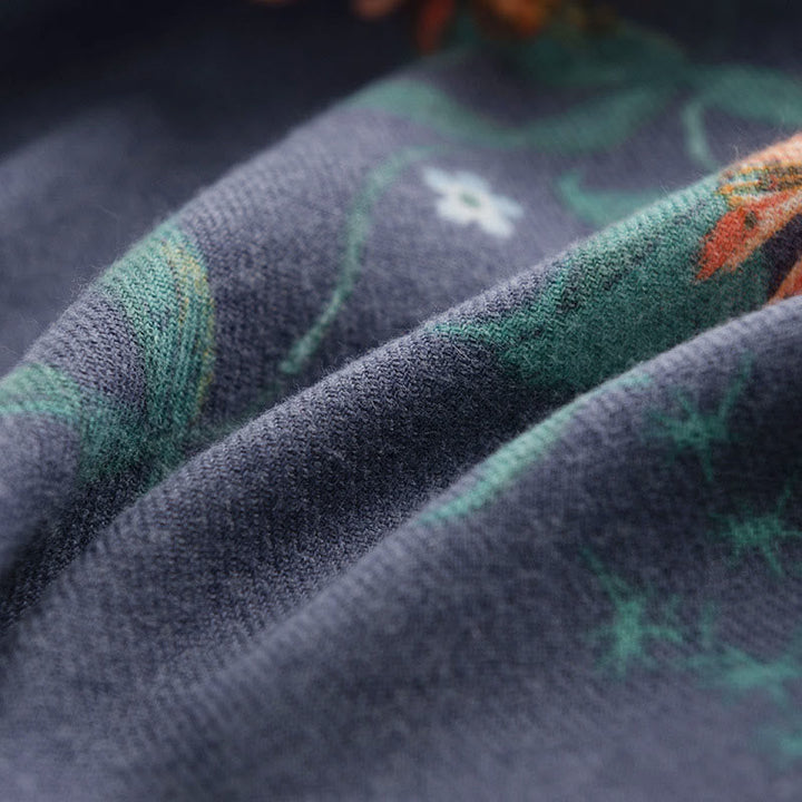 BWOOOH Tibetan Multiflora Rose Print Pattern Design Shawl