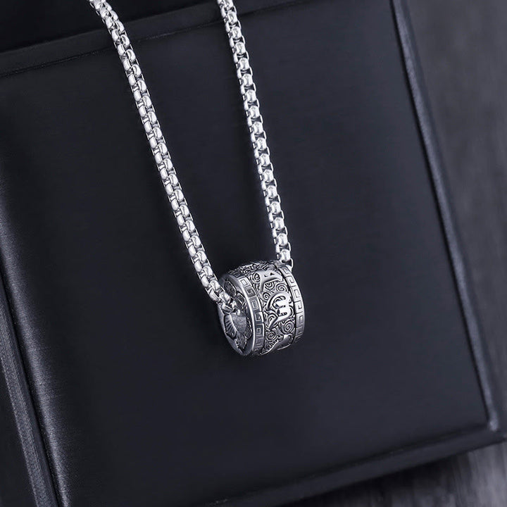 BWOOOH Tibetan Om Mani Padme Hum Titanium Steel Peace Necklace Pendant