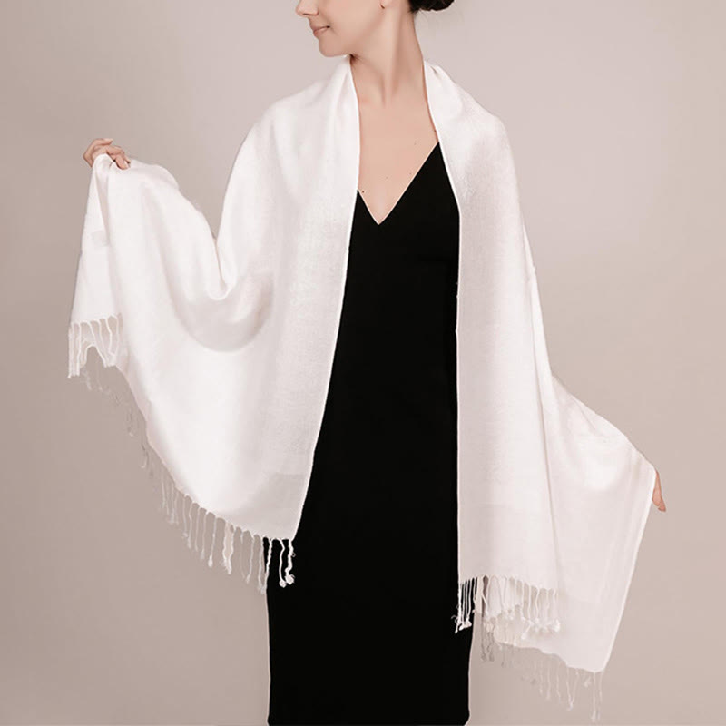 BWOOOH Tibetan Cashew Jacquard Tassels Shawl Spring Fall 