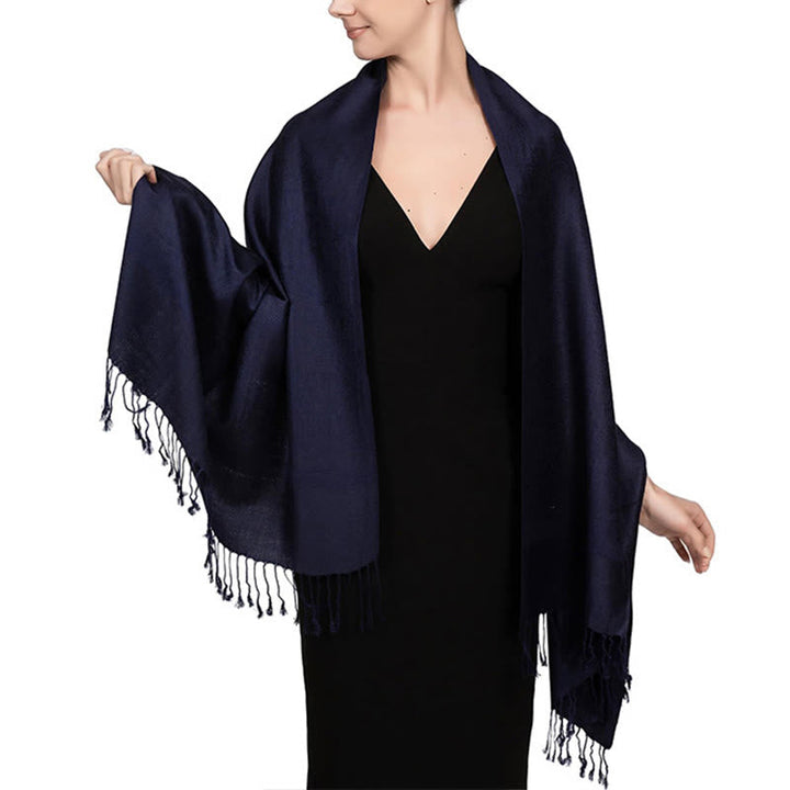 BWOOOH Tibetan Cashew Jacquard Tassels Shawl Spring Fall 