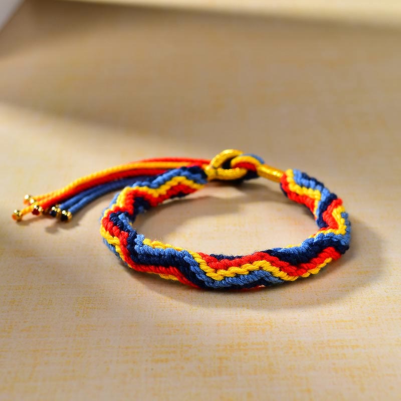 BWOOOH Tibetan Hand-woven Colored Rope Luck Bracelet