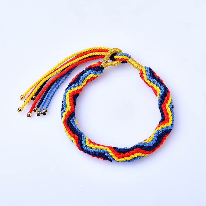 BWOOOH Tibetan Hand-woven Colored Rope Luck Bracelet
